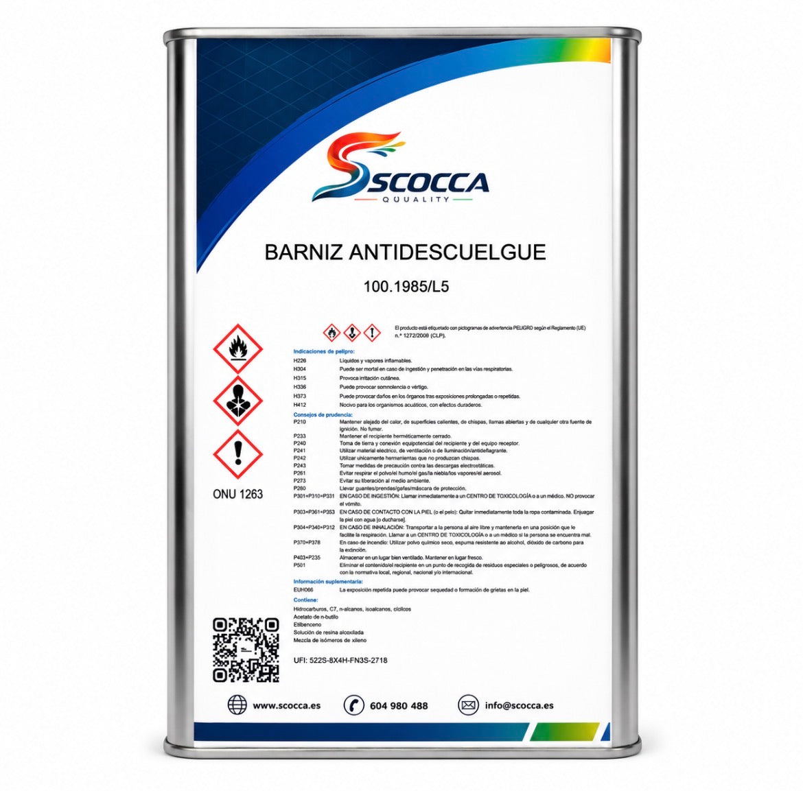 Barniz Antidescuelgue Scocca Alto Brillo 5L