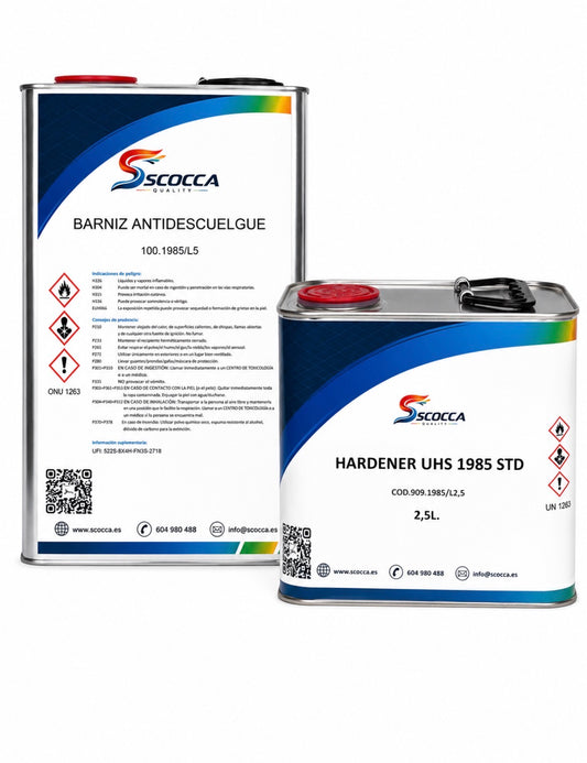 Kit Barniz Antidescuelgue Scocca + Catalizador 7,5L