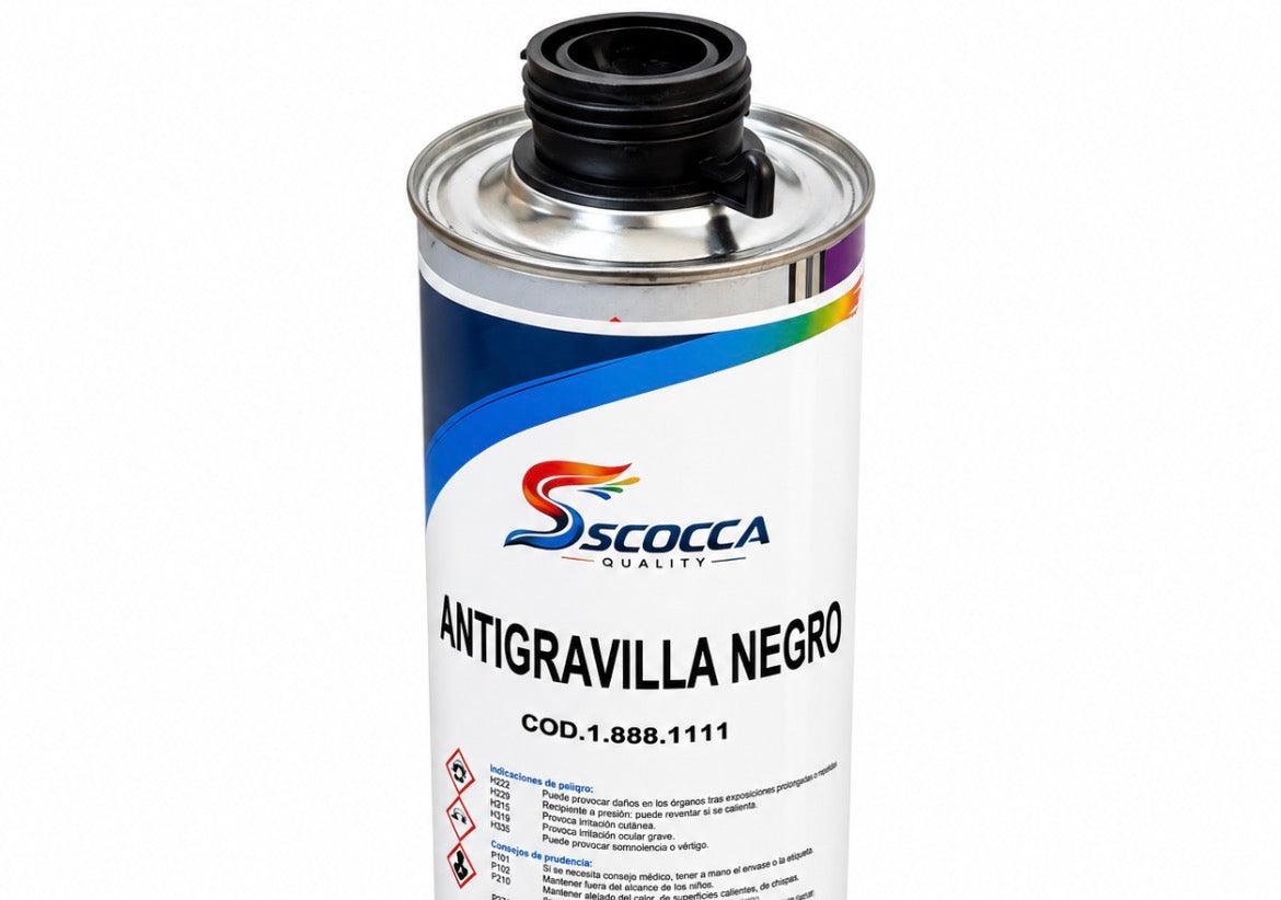 Antigravilla Negra 1K Scocca – Protección para Carrocería