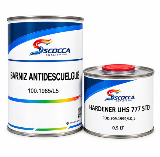 Kit Barniz Antidescuelgue Scocca 1L + Catalizador 0,5L
